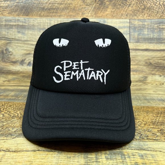Pet Sematary Unisex Trucker Hat Black Snapback Horror Movie Baseball Cap - Picture 2 of 8